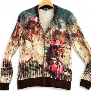 Y2K vintage long sleeve grunge jacket with floral B.L.E.U medium fairycore
